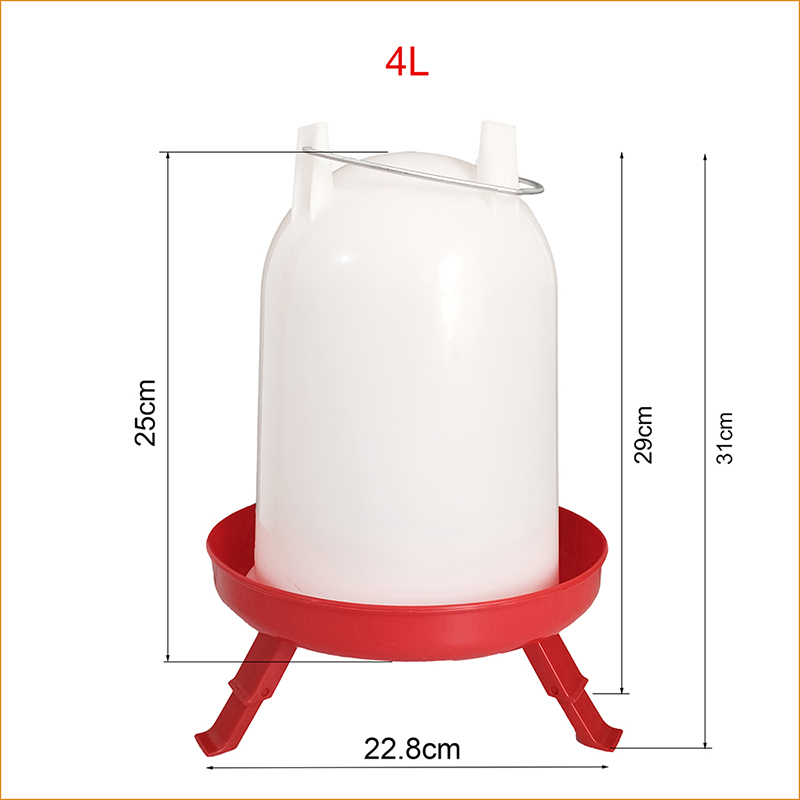 Chicken Drinker Kettle Adjustable Height Legs Hanging Poultry Feeder Bucket Chicken Coop for Free-range or Flat chicken farming