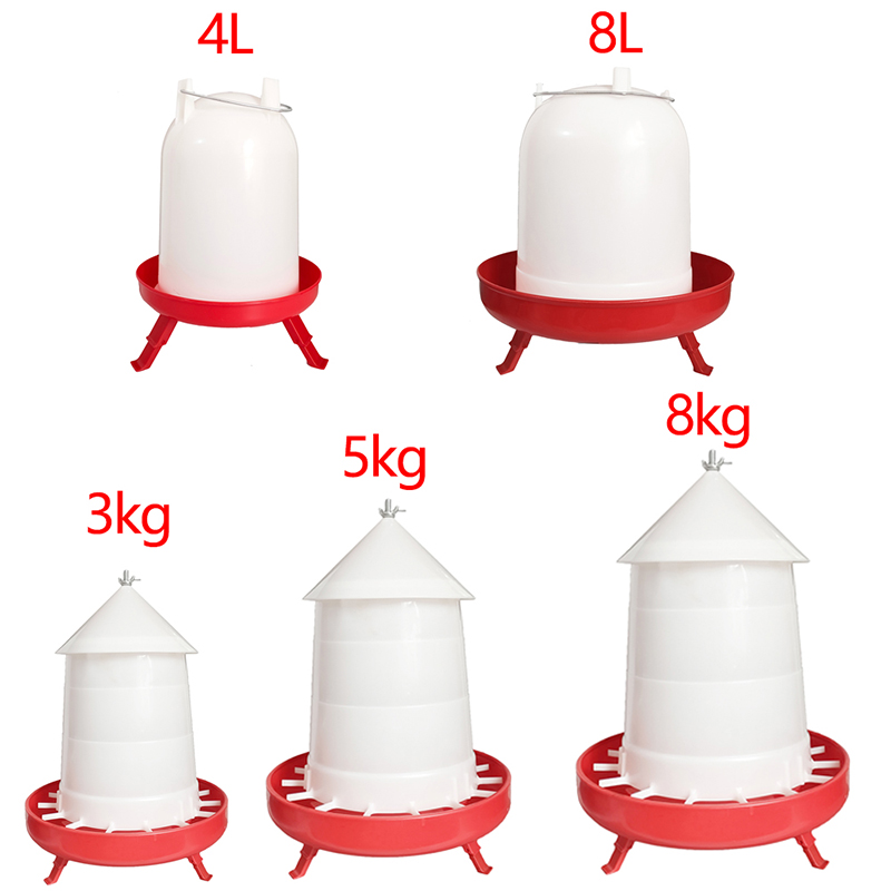 Chicken Drinker Kettle Adjustable Height Legs Hanging Poultry Feeder Bucket Chicken Coop for Free-range or Flat chicken farming