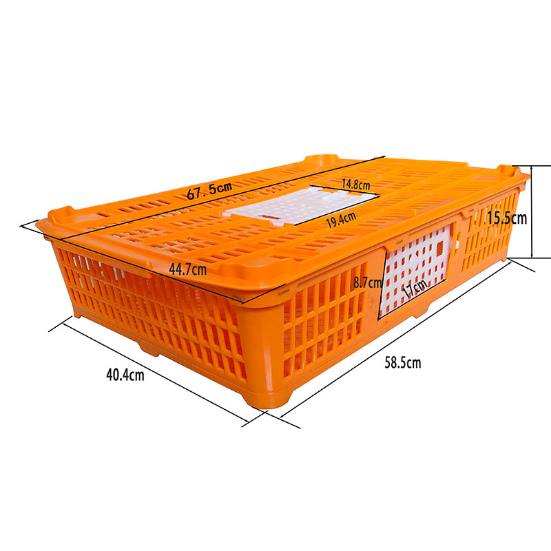 Quail Transport Cage Foldable Poultry Farms Stackable Plastic Transfer Crate Ph-270