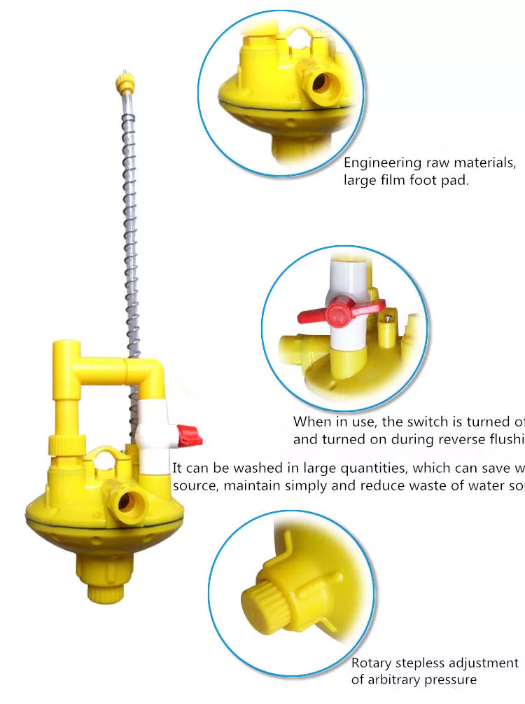 Pressure Regulator for Chicken Drinking Lines Water Regulator for Poultry Water Drinker PH-87