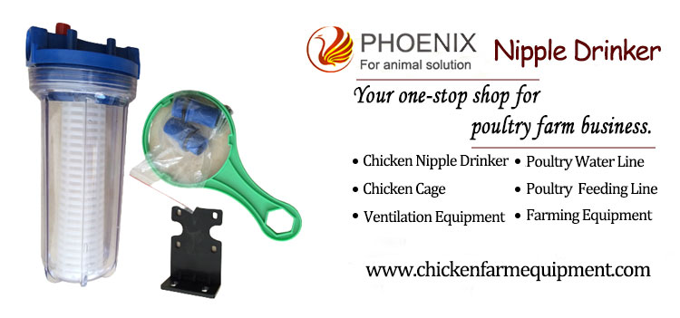 Water Purification Filter Poultry Farm Water Filter for Chicken Nipple Drinking Line PH-93