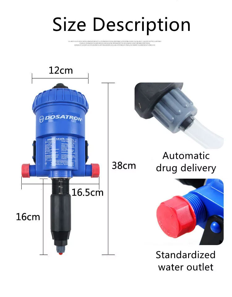 Dosing Device Doser Medicator for Poultry Farming Water Line for Agriculture Irrigation Water Powered Doser Ph-48