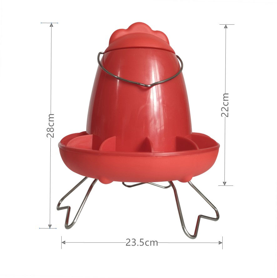 Chicken Feeders Poultry Plastic Feeder Barrel with Legs Stand Coop Plastic Automatic Farming Equipment