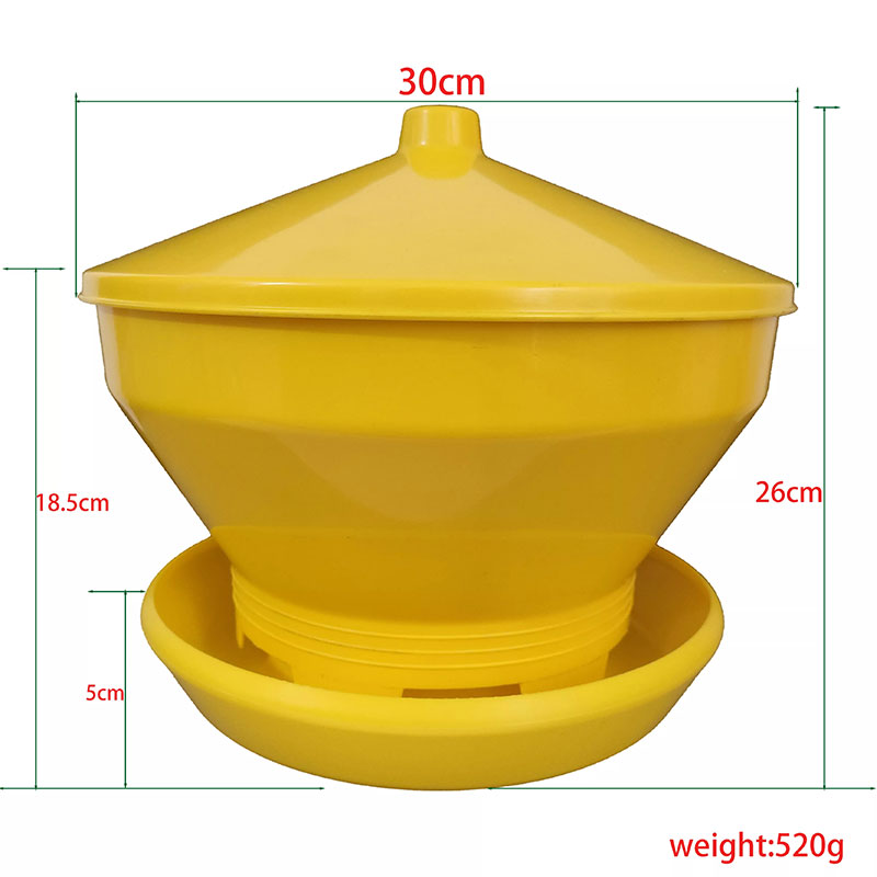 Chicken Feeders Plastic Bucket Automatic Turbo Basin Poultry Barrel Farming Chicken Coop Feeders