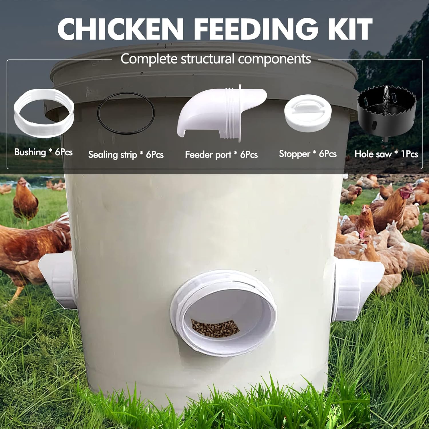 The Perfect Choice for Backyard Chicken Raising: 1L Chick Waterer and 1KG Chick Feeder, DIY Poultry Feeding and Watering System