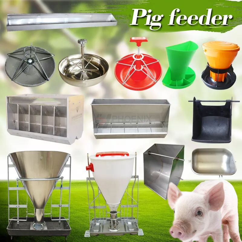 Automatic Plastic Double Side Pig Feeders Double Side Piglets Feeder Livestock Breeding Equipment